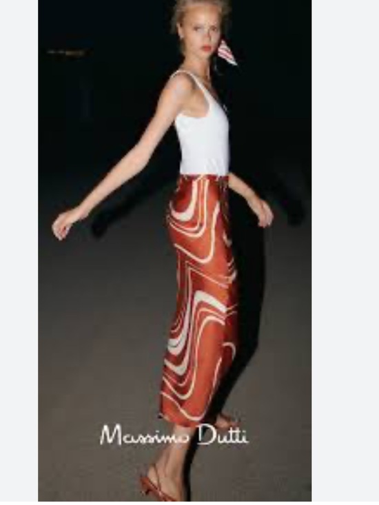 Massimo Dutti Dresses & Skirts - Massimo Dutti Red and Cream Swirl Maxi Skirt4